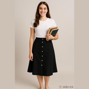 MICHAEL Michael Kors Black A-Line Skirt